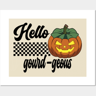 Pumpkin Halloween Hello Gourd-geous Retro Posters and Art